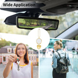 12 PCS Angel Wings Sublimation Keychain Blanks Gold, Double Side Heat Transfer Blanks with Angel Wings Charms, MDF Round Key Rings Blanks for Sublimation DIY Craft OMISTAR