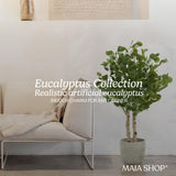 Maia Shop 3.5ft Artificial Eucalyptus Tree, Fake Plants for Home Decor, Natural Wood Trunk Maia Shop