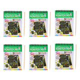 EXCEART Black Notebooks 6 Sets Rainbow Scratch Notebooks with Wood Stick Scratch Off Art Paper Set Color Book Pad Art Craft Supplies Kits for Kids Girls Boys Black Notebook EXCEART