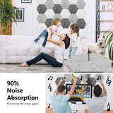12PCS Felt Cork Bulletin Board Acoustic Panels Self-Adhesive, 12 * 10" Soundproof Wall Panels, High Density Sound Dampening Panels Studio Sound Proof Foam Sound Absorbing Tile Wall Photo Decor WEYCHEN