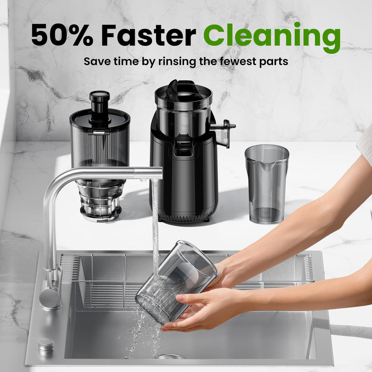 Cold Press Juicer, Amumu Slow Masticating Machines with 5.4" Extra Large Feed Chute Fit Whole Fruits & Vegetables Easy Clean Self Feeding Effortless for Batch Juicing, High Juice Yield, BPA Free 250W Amumu