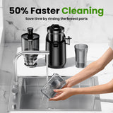 Cold Press Juicer, Amumu Slow Masticating Machines with 5.4" Extra Large Feed Chute Fit Whole Fruits & Vegetables Easy Clean Self Feeding Effortless for Batch Juicing, High Juice Yield, BPA Free 250W Amumu