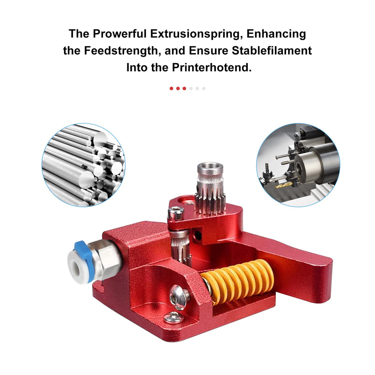 Dual Gear Extruder, Upgraded CR10 Twin Gear Extruder Ender 3 Extruder for Creality Ender 3, Ender 3V2, Ender 3 Pro, CR-10 3D Printers Olzzdda