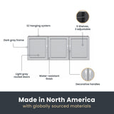 SystemBuild Evolution Kendall 54" Wall Cabinet - Grey SystemBuild