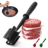 CUNSENR Premium Meat Chopper for Ground Beef - Heat Resistant Meat Masher - Kitchen Tools & Gadgets - Durable Ground Beef Smasher - Non Stick Hamburger Chopper - Cook Ground Meat with Ease(Black) CUNSENR