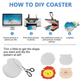 150 PCS Sublimation Blank Car Coasters, 2.75 in Circular Opening Blank Sublimation Coasters for Thermal Sublimation DIY Crafts, Car Coasters. NEOACT