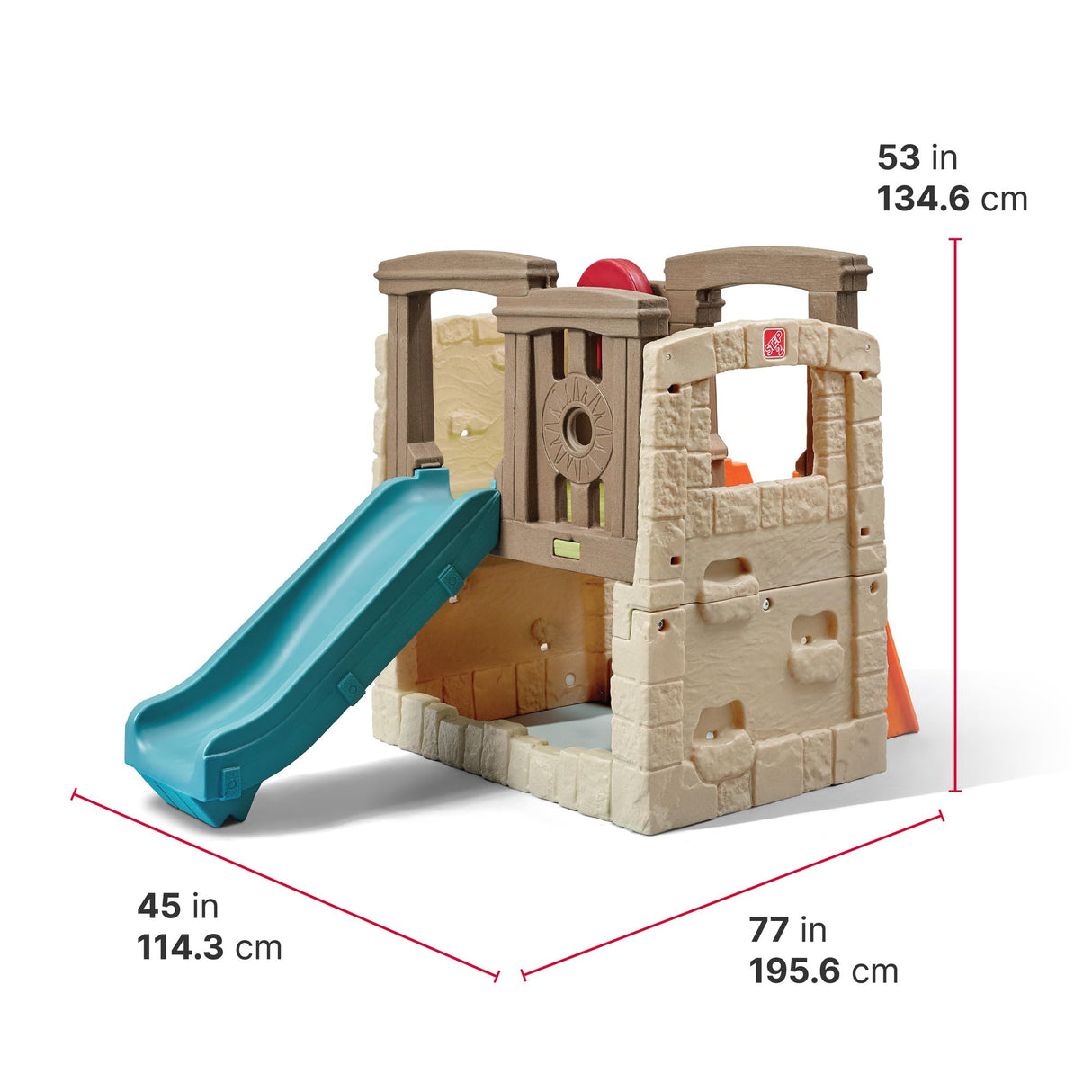 Step2 Woodland Climber II Kids Playset, Ages 2 –6 Years Old, Toddler Slide and Climbing Wall, Outdoor Playground for Backyard, Sturdy Plastic Frame, Easy Set Up Step2