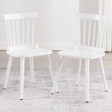 White Dining Chairs Set of 2 Windsor Chairs Farmhouse Spindle Back Wood Dining Room Chair Mid-Century Modern Armless Kitchen Side Chairs for Dining Room, Dinner, Restaurant, Sillas de Comedor RêveLife