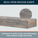 MANTELSDIRECT Vail Fireplace Mantel Shelf - 72 Inch Wide x 6 Inch Tall - Driftwood Finish, Rustic, Distressed, Wall Mounted Shelf | Handcrafted & Milled in The USA MANTELSDIRECT