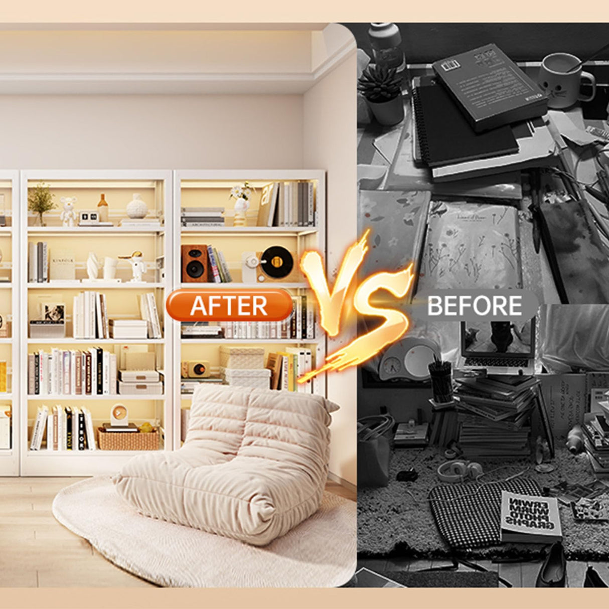 Guomao 5 Tier White Metal Bookshelf, 71" H Bookcase with Adjustable Shelves, Heavy Duty Storage Bookshelves Tall Bookcase for Library, Office, Living Room, Classroom, Including Book Stopper(White) Guomao