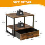 Homeiju Printer Stand for Desk, 2 Tier Printer Stand with Storage,Printer Stand with Drawer,Multi-Purpose Desktop Printer Stand,Heavy Duty Desk Shelf/Desk Organizer for Home Office Homeiju