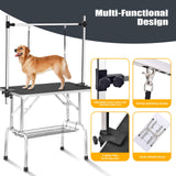 IRCPEN 42" Pet Grooming Table Collapsible Dog Grooming Table, Adjustable Height Dog Bathing Station, Portable Dog Grooming Table IRCPEN