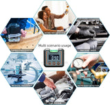 Digital Angle Finder Magnetic & Level Bubble Vial 4 X 90°Angle Gauge Inclinometer, Mini Level Bevel Gauge Protractor for Woodworking, Building, Table Saw, Vertical Wall Weikani