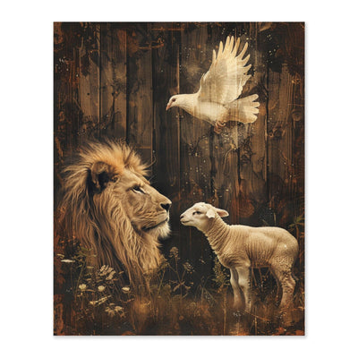 Fhuyiks Lion Lamb Paint by Numbers Kit for Adults, Modern Aesthetic Paint by Number on Canvas, Abstract Art Digital Oil Painting Kits Suitable for Home Wall Decoration Gift 16"x 20"