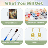 Ceiomez Landscape Paint by Numbers Kit for Adults, Scenery Paint by Number, Porch with Lights Paint by Numbers for Adults for Gift Home Wall Decor 16x20in Ceiomez