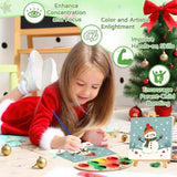 cviokrdu Christmas Paint by Numbers Kit for Kids with Frame - Wooden Easel, Snowman Paint by Numbers for Kids Ages 4 8 12, Easy Acrylic Oil Painting Kits for Home Wall Decoration 8x8 inch cviokrdu