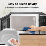 BLACK+DECKER Countertop Microwave Oven 0.9 Cu Ft, 6 Auto Menus, Child Lock, Memory Function, 10 Power Levels, Easy One-Touch Start, Digital Panel, 900W BLACK+DECKER