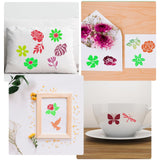 Sitsink Flower Stencils for Crafts - 60 Pcs Reusable Cute Floral Wall Stencil Templates for Painting on Walls, Wood, Rock, DIY Art Projects, Window Glass, Card Sitsink