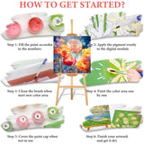 WEMEON Framed Paint by Number Kit for Adults-Easy Paint by Numbers Kit for Adults Beginner, Simple Paint by Numbers Flower for Gift Home Wall Decor (10x10Inch) WEMEON