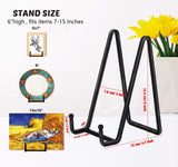 12 Pack 6"Plate Stands for Display,Metal Plate Holders Display Stands Can Be Used for Picture Stands,Book Stands for Display,Plate Display Stands,Easel,Photo Frame Stands,Plaque Stands,Desktop Stand. Birity