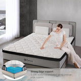 OGlAWA Queen Size Mattress Memory Foam 14 inch Gry Queen Mattress a Box indvidual Pocket Sping Breathable Comfontable for Sleep Suporive Pressure Reie. (14 inch, Queen) OGIAWA