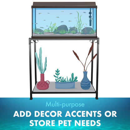 TitanEze 29 Gallon Double Aquarium Stand (2 Stands in 1), Fish Tank Stand, Bird Cage Stand, 32.5" W x 32 "H x 13" D - WoodArtSupply