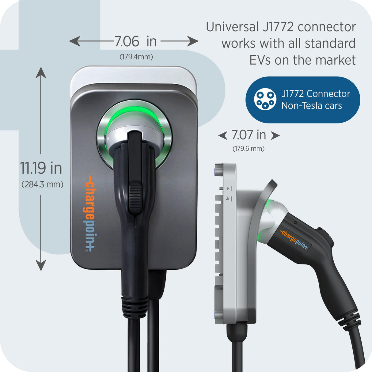ChargePoint HomeFlex Level 2 EV Charger J1772, Hardwired Electric Car Charger ChargePoint