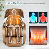 Giantex Full Body Massage Chair, Zero Gravity Shiatsu Massage Recliner with SL Track, Voice Control, Heat, Foot Roller, Thai Yoga Stretch, Airbags, 12 Auto Modes, 5 Manual Modes, Free Indoor Delivery Giantex