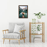 Americanflat 12x18 Poster Frame with Shatter-Resistant Glass - Gallery Style Frame with Engineered Wood - Signature Collection - Photo Frame for Wall Display - Walnut Americanflat