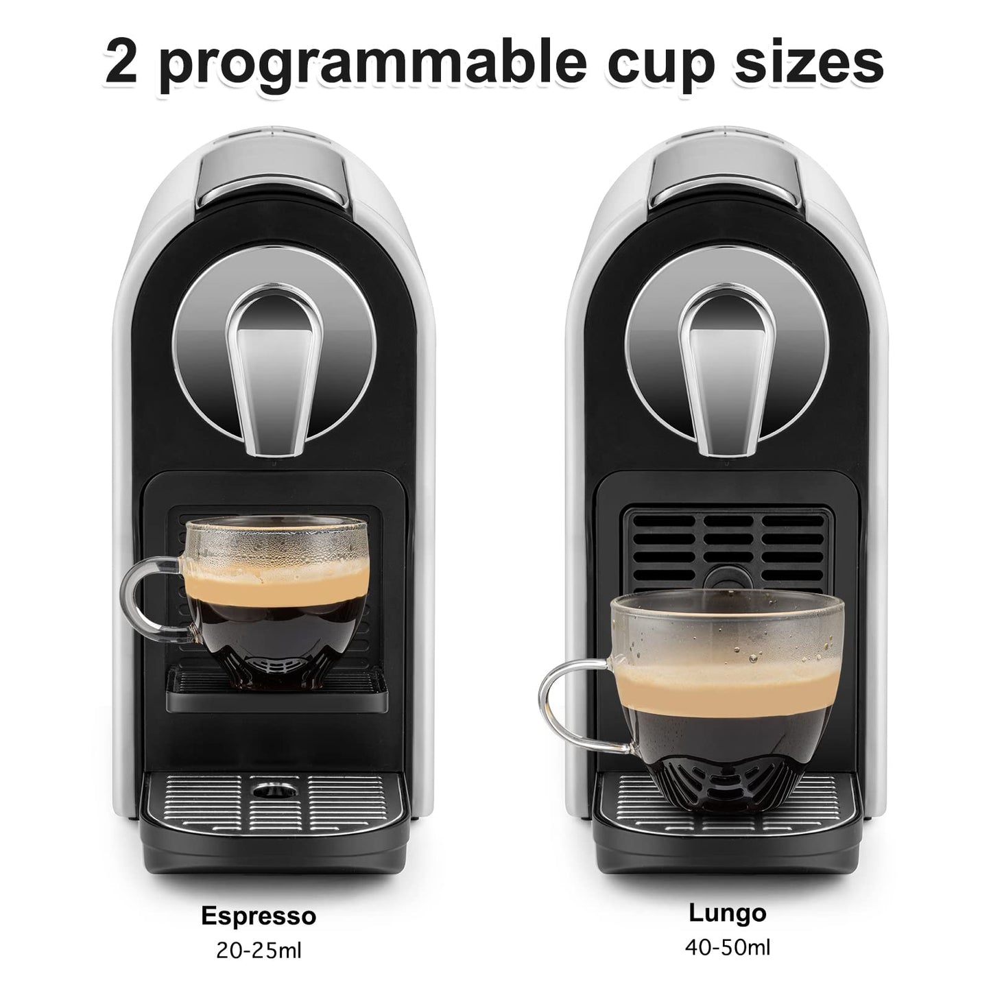 beanglass Espresso Pod Machine for Home, Compact Capsule Coffee Maker for NS Original Pods, 20 Bar High Pressure Pump, 22oz Removable Water Tank, Adjustable Cup Tray, 1350W