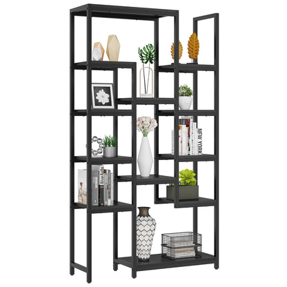 YITAHOME 71” Tall Bookshelf 6 Tier Bookcase,Modern Large Bookshelves with 12 Open Shelf, Display Rack Storage Book Shelves for Living Room Bedroom Office Home, Black