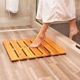 Villa Acacia Wooden Bath Mats -23 x 23 Inch Acacia Wood Indoor or Outdoor Shower Mats - Slated Platform Wood Shower Mat for Floor﻿ Thirteen Chefs