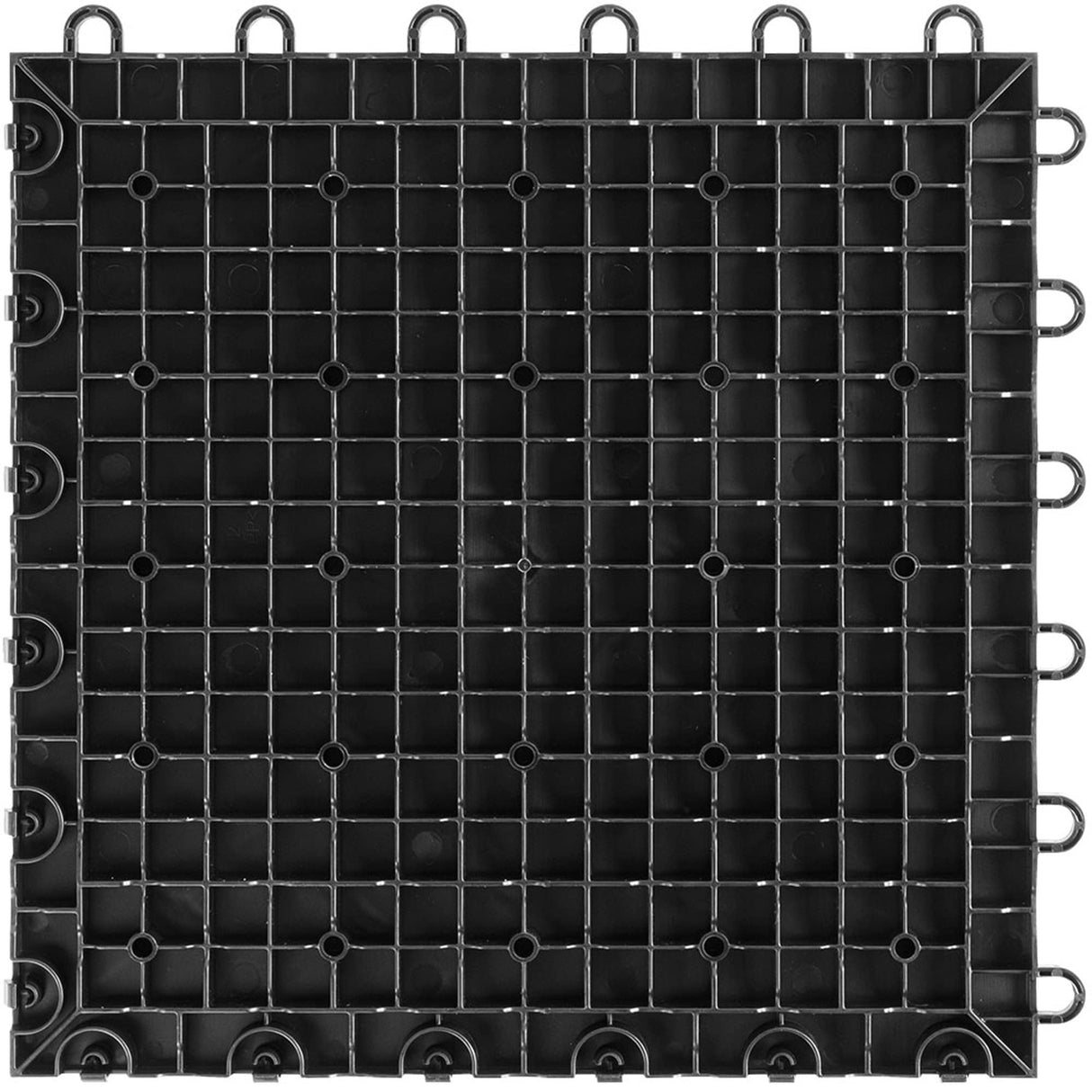 Speedway Diamond Interlocking Garage Floor Tiles 12 x 12-Inch, Black, 50 Piece Set Speedway