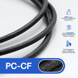 YXPOLYER PC Carbon Fiber Filament PC-CF 50g 1.75mm for 3D Printing, Polycarbonate Carbon Fiber 3D Printer Filament Engineering Material Filament yxpolyer