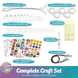 Girls Jewelry Making Kit. Best Necklace Pendant & Bracelet Crafting Set with Glass Beads & Charms. Fashion Accessories, Arts Crafts Supplies. Birthday Gift Glittery Garden