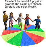 Rettebovon Parachute with Handles 20ft Play Parachute Games for Outdoor Team Games,You Can Also Use it for Trampoline Cover Picnic Mat Furniture Cover Rettebovon