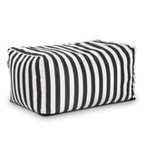 Jaxx Leon Outdoor Bean Bag Ottoman, Black & White Stripes Jaxx