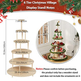 Annzoe 6-Tier 72-Inch Christmas Village Display Stand - Wooden Tree-Style Bookshelf for Holiday Ornaments, Easy Assembly No-Tools-Needed Holder Annzoe