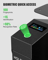 HOLEWOR Gun Safe, Biometric Pistol Safe Fingerprint Quick Access Drop Down Handgun Safe Mount Bedside Gun Safe for Desk Nightstand Car HOLEWOR