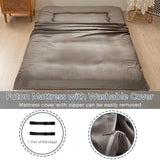 MAXYOYO 6" Extra Thick Japanese Floor Mattress Futon Mattress, Foldable Mattress Tatami Pad Floor Mattress for Adults Floor Bed Roll Up Mattress Guest Mattress, Dark Grey, Full MAXYOYO