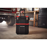 CRAFTSMAN 19-in. 3-in-1 Rolling Tool Box with Wheels, Red, Plastic, Lockable (CMST18614) CRAFTSMAN