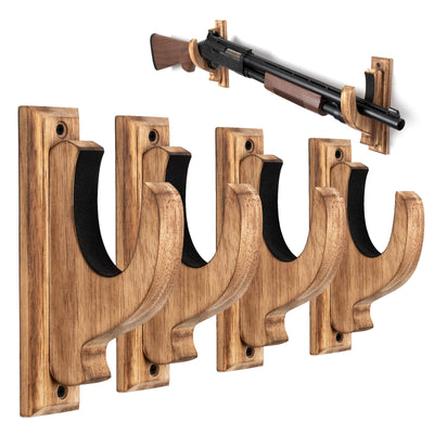 DGWJSU Gun Rack Wall Mount, Solid Wood Gun Racks for Wall Hold Up & Display Shotgun Rifle Sword Bow Firearm, Real Hardwood Gun Wall Hangers