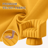 YSICK Swivel Accent Chair,360°Swivel Barrel Chairs, Mid-Century Chair with Wide Upholstered, Modern Velvet Fabric, Round Armchair for Living Room, Lounge, Bedroom YSICK