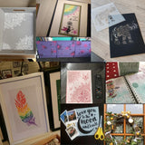 DIY Decorative Rock Roll Stencil Template for Painting on Canvas Wood Furniture Craft Paper (A4 Size) SLGIFT