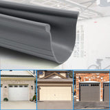 Garage Door Weather Seal - Bottom Seal Bead Type - Grey Vinyl (16') Earthtec