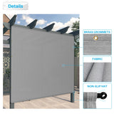 Patio Paradise 8' x 16' Pergola Canopy Replacement Cover Shade Cloth with Grommets Weighted Rods Outdoor Sun Shade Screen UV Block for Gazebo Backyard Deck Porch Balcony, Light Gray Patio