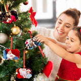 24 Pieces Christmas Sublimation Ornament Blanks MDF Sublimation Ornaments Double Sided Hanging Ornament with Rope Christmas DIY Ornament Supplies for Christmas Wedding Party Home Decor Maitys