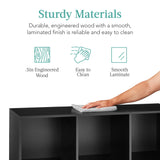 Best Choice Products 6-Cube Storage Organizer, 11in Shelf Opening, Bookcase, Display Shelf, Customizable w/ 3 Removable Back Panels – Black Best Choice Products