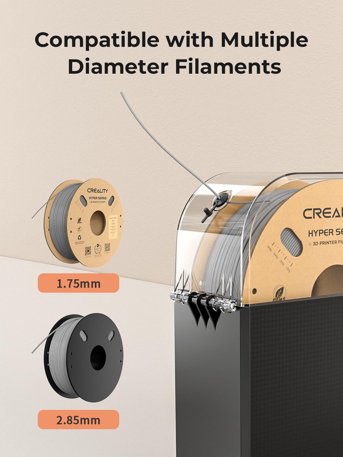 Creality Filament Dryer Box Pro, Upgraded 360° Heating with Fan, Dust & Moisture-Proof Storage, 3D Printer Filament Spool Holder, Dehydrator for 1.75mm/2.85mm PLA PETG ABS TPU - WoodArtSupply