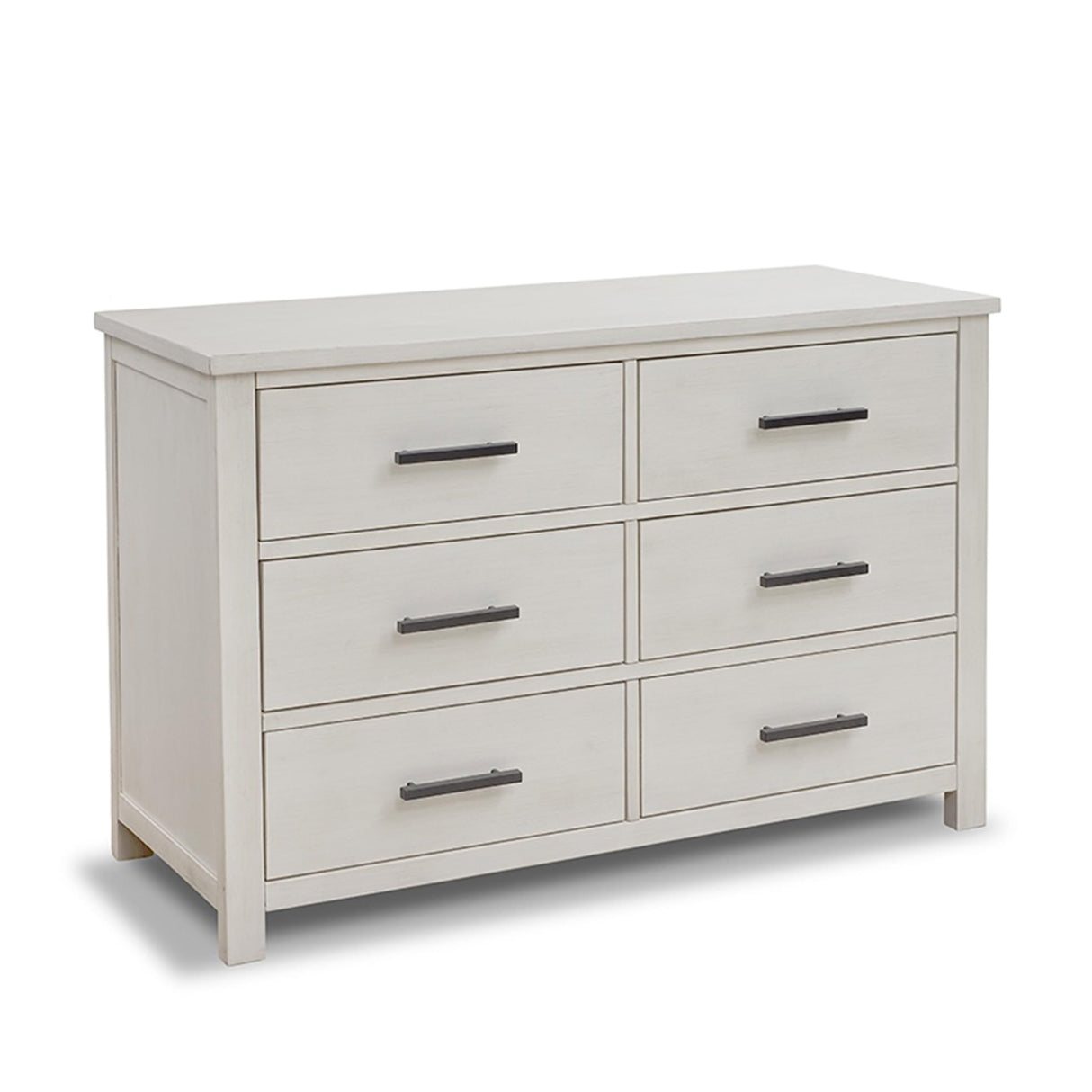 Sorelle Westley Double Dresser - 6 Drawer Solid Wood Nursery Dresser with Smooth Drawer Glides and Anti-Tip Kit, Convertible Changing Surface Ready, Brushed Ivory Sorelle